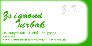 zsigmond turbok business card